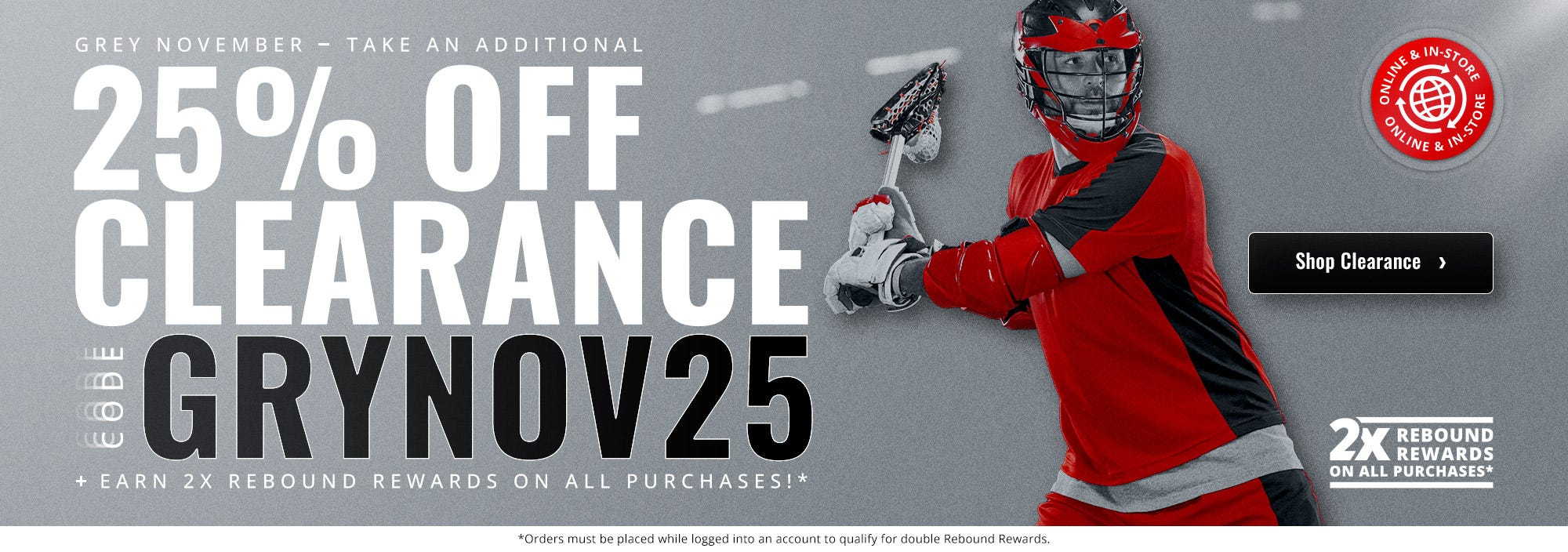 Grey November: Take an additional 25% off clearance