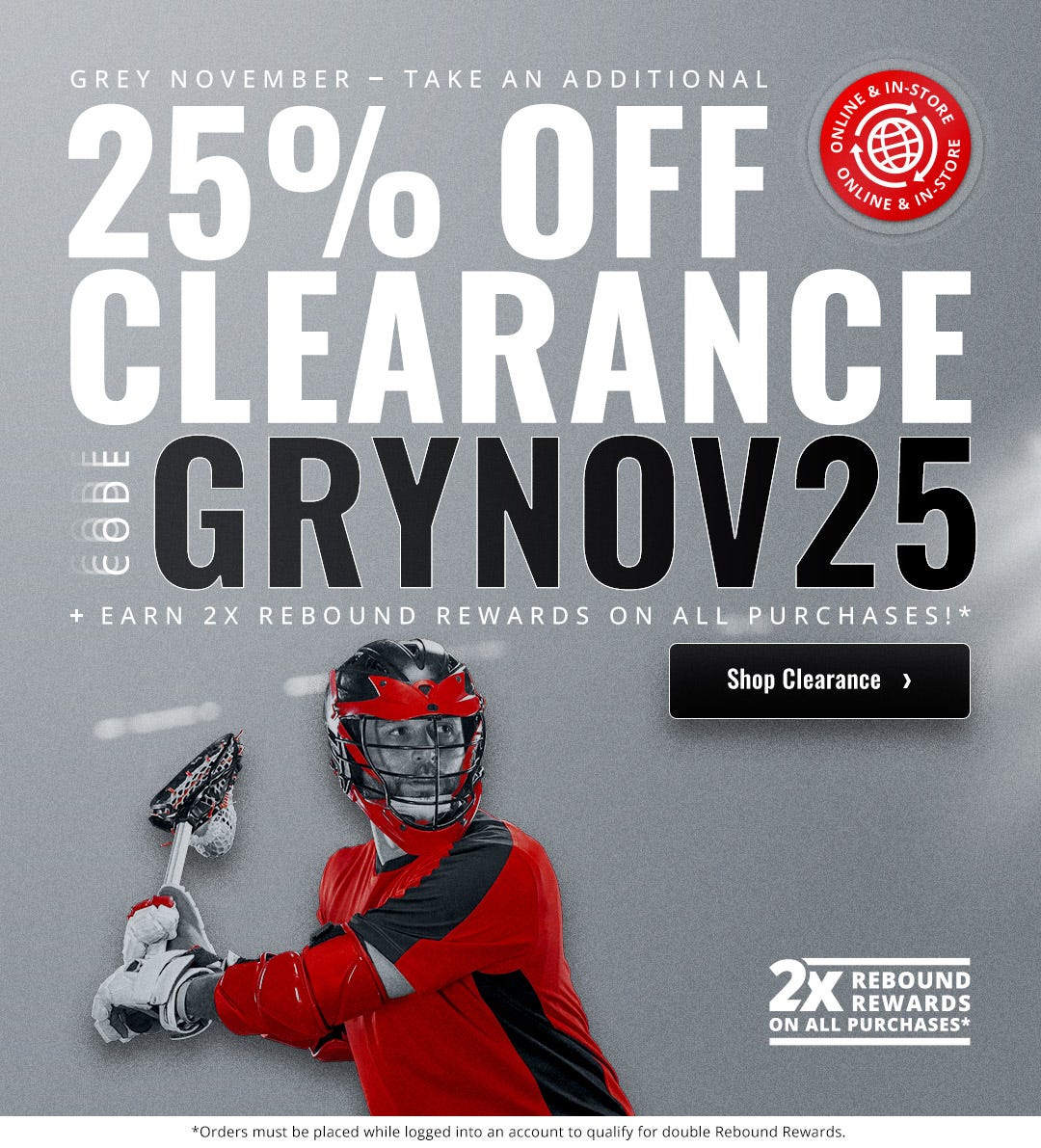 Grey November: Take an additional 25% off clearance