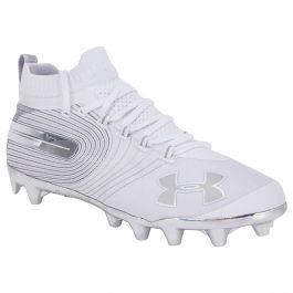 all white under armour spotlight cleats