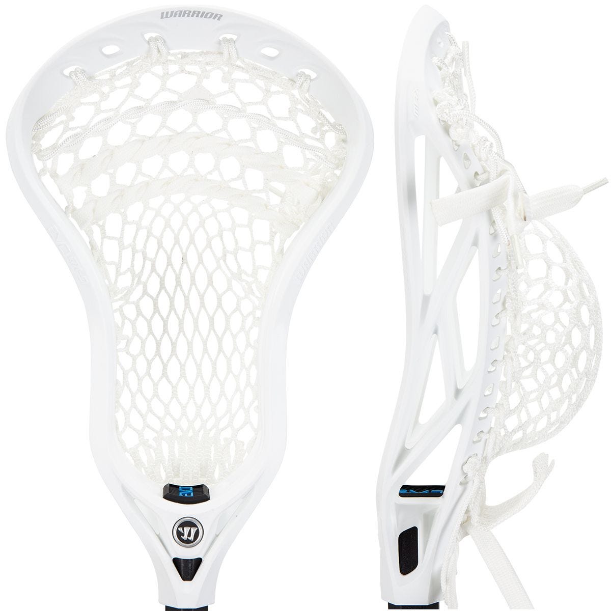 Warrior Evo QX Defense Strung Lacrosse Head - Semi-Soft Mesh