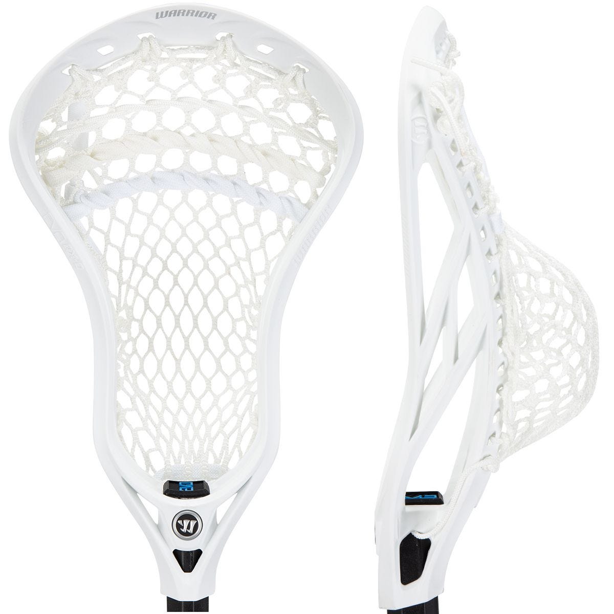 Warrior Evo QX Offense Strung Lacrosse Head - Semi-Soft Mesh