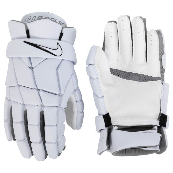 Nike Vapor Select Lacrosse Gloves White / Large