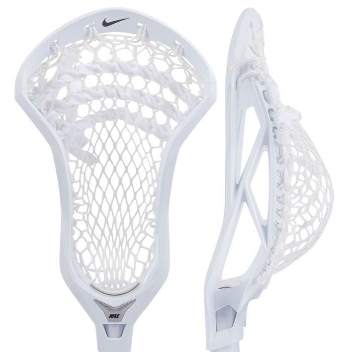 Nike Vapor Elite Strung Lacrosse Head in White