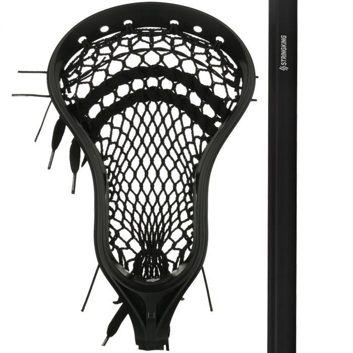 StringKing Intermediate Complete 2 Attack Lacrosse Stick - Black