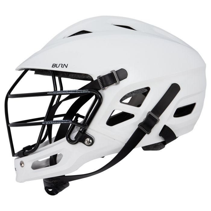 Warrior Burn Jr Lacrosse Helmet- White- deals EUC