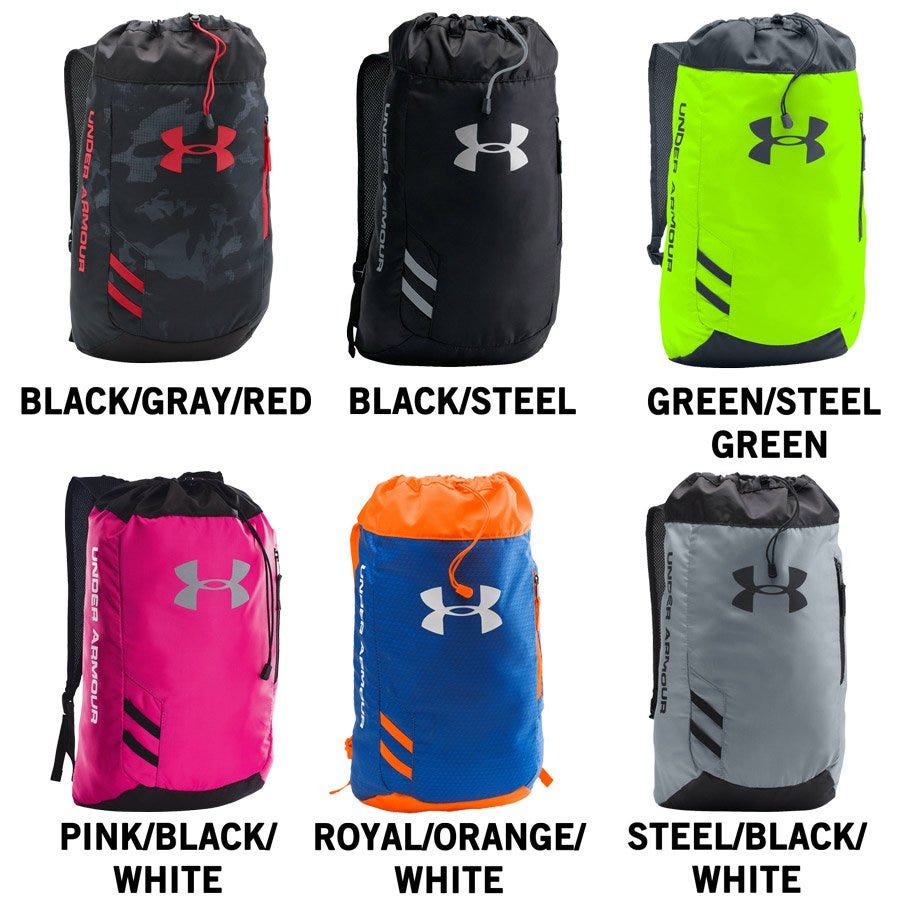 black and white under armour backpack