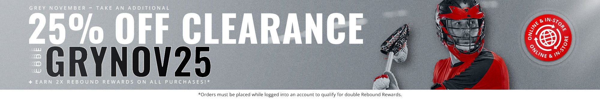 Grey November: Take an additional 25% off clearance